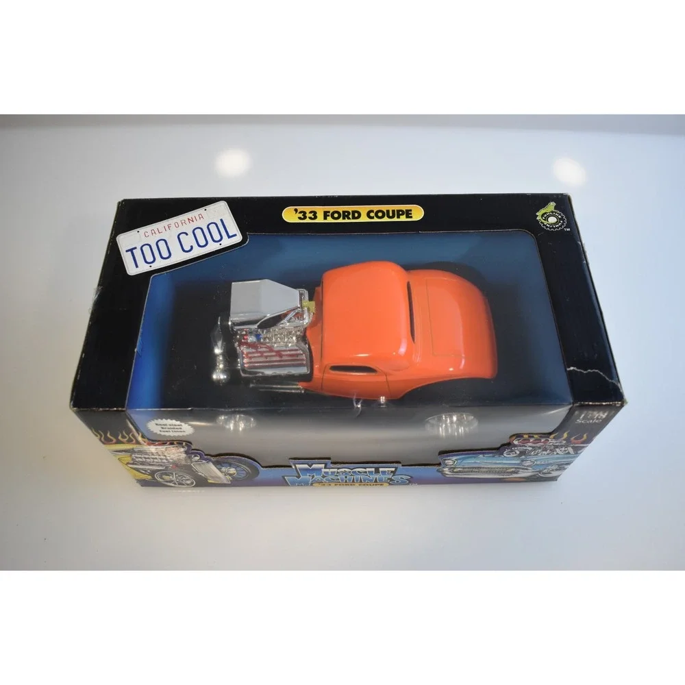 Muscle Machines Too Cool Orange '33 Ford Coupe 1:18 In Box